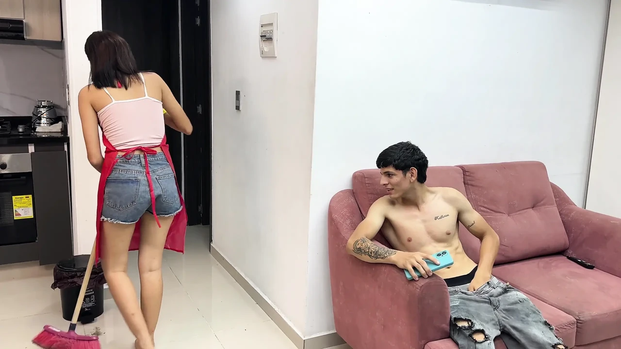 Finally I Was Left Alone With The Maid I Ended Up Giving Her A Hard Fuck By Her Tight Ass