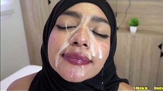 Hijab Remaja Muslim Digilap Keras Sampai Pancut Dalam