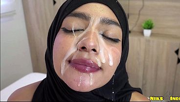 Hijab Remaja Muslim Digilap Keras Sampai Pancut Dalam